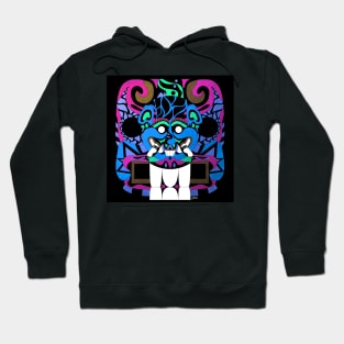 cougar with smile face in ancient pattern in el salvador Hoodie